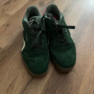 Reebok Forest Green Suede Sneakers